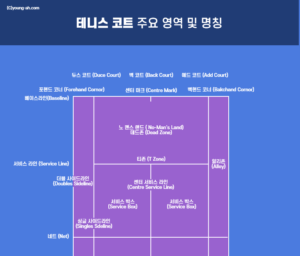 Read more about the article 테니스 코트의 다양한 구역(ZONE) 명칭